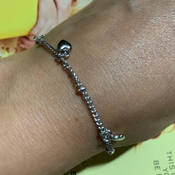 Sterling Silver 925 Heart Bracelet - Picture 5 of 5